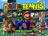 une photo d'Ã©cran de Mario Tennis sur Nintendo 64